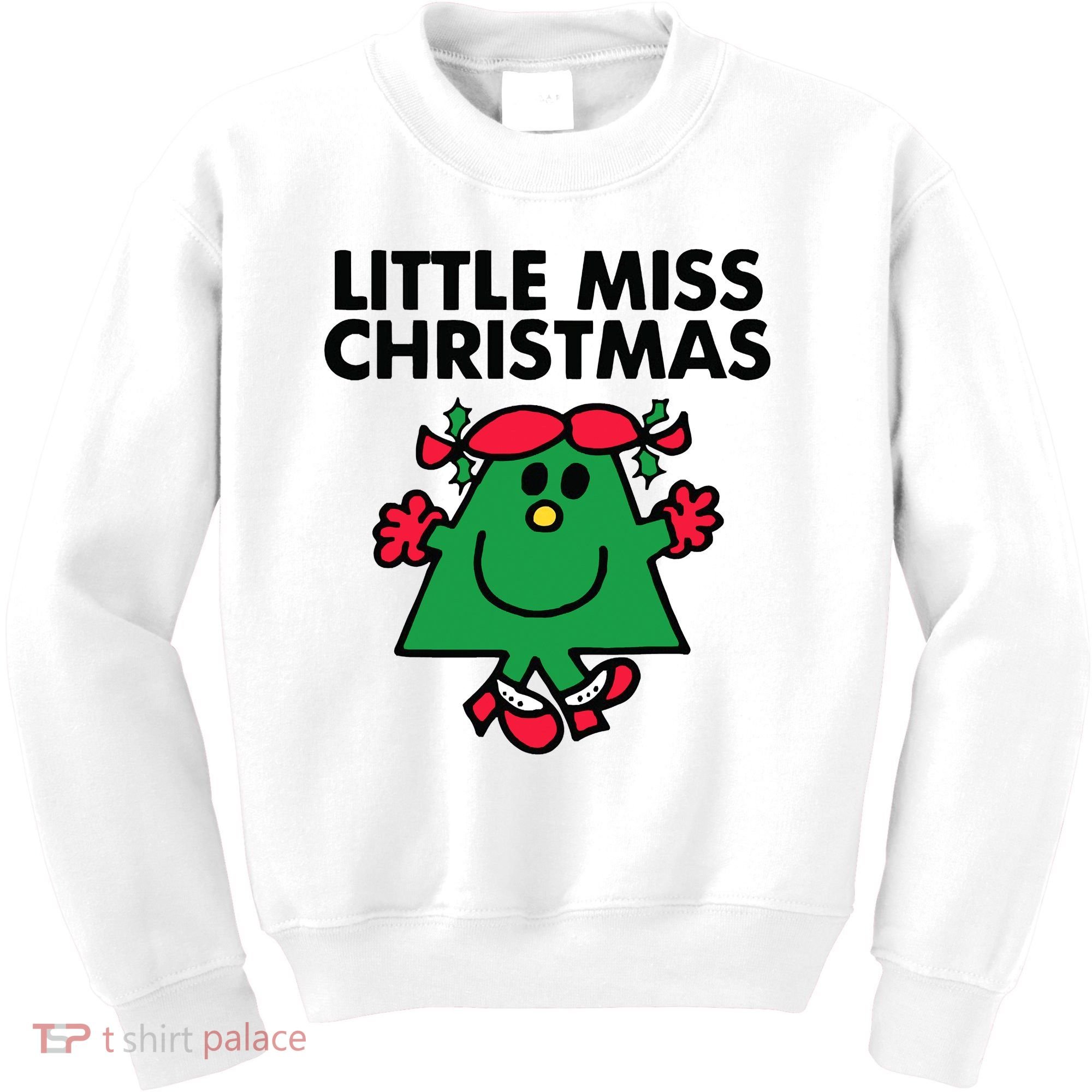 Little Miss Festive Christmas Xmas Holiday Kids Sweatshirt