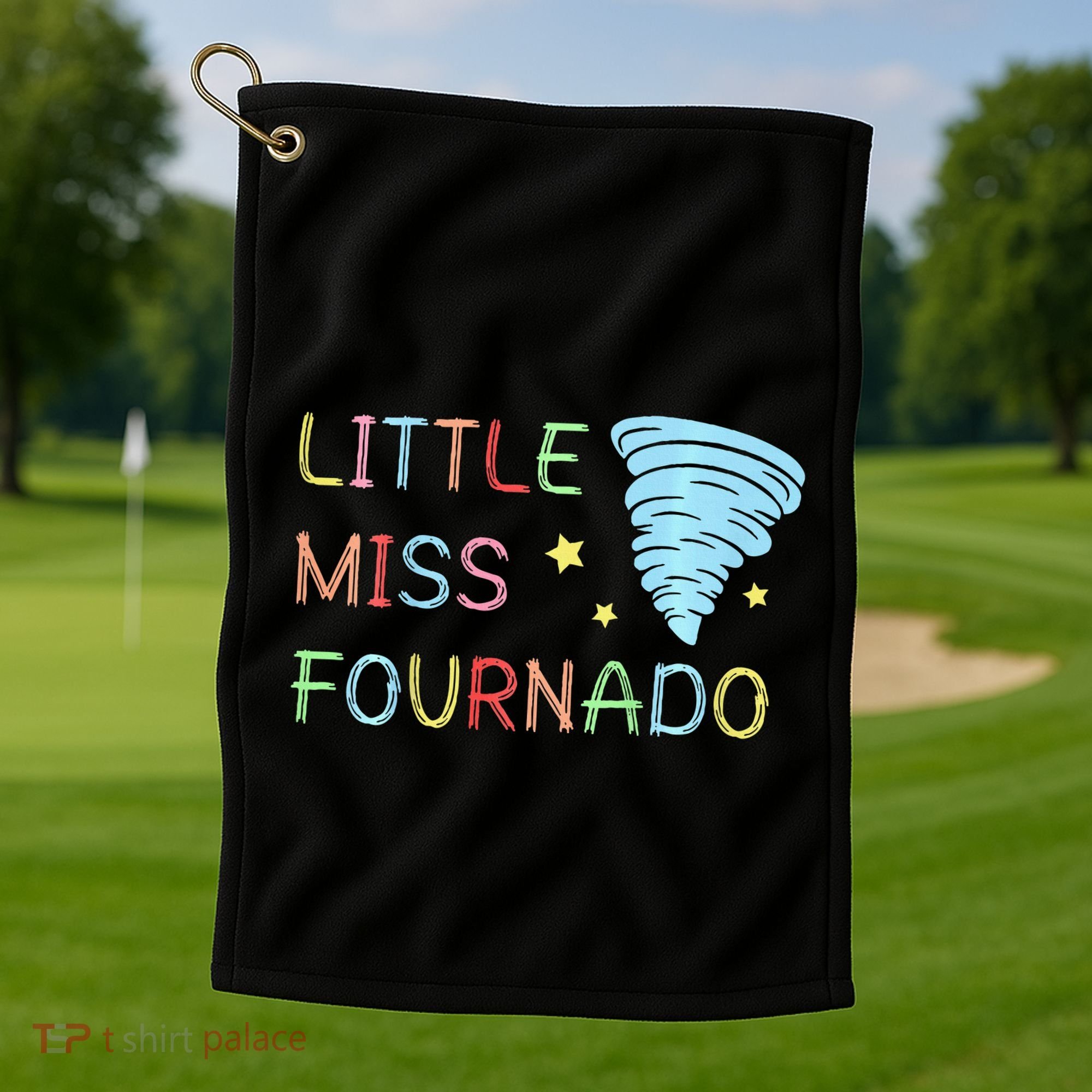 Little Miss Fournado 4th Birthday Golf Towel