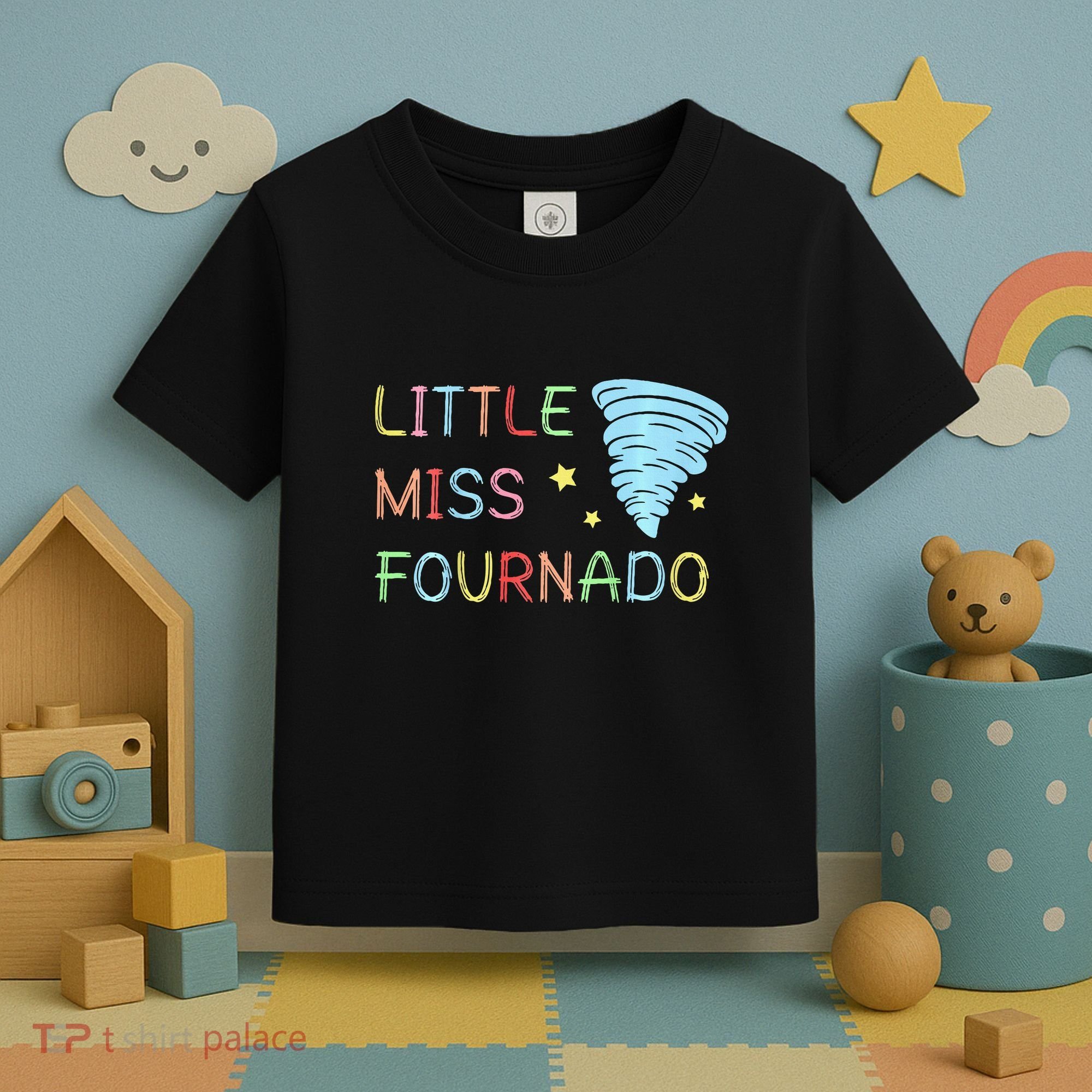 Little Miss Fournado 4th Birthday Toddler T-Shirt