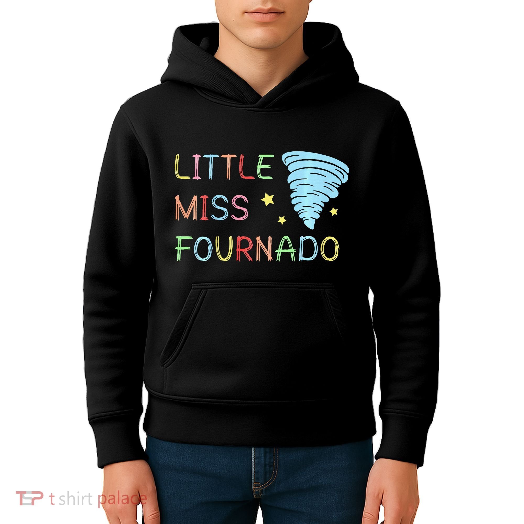 Little Miss Fournado 4th Birthday Kids Hoodie