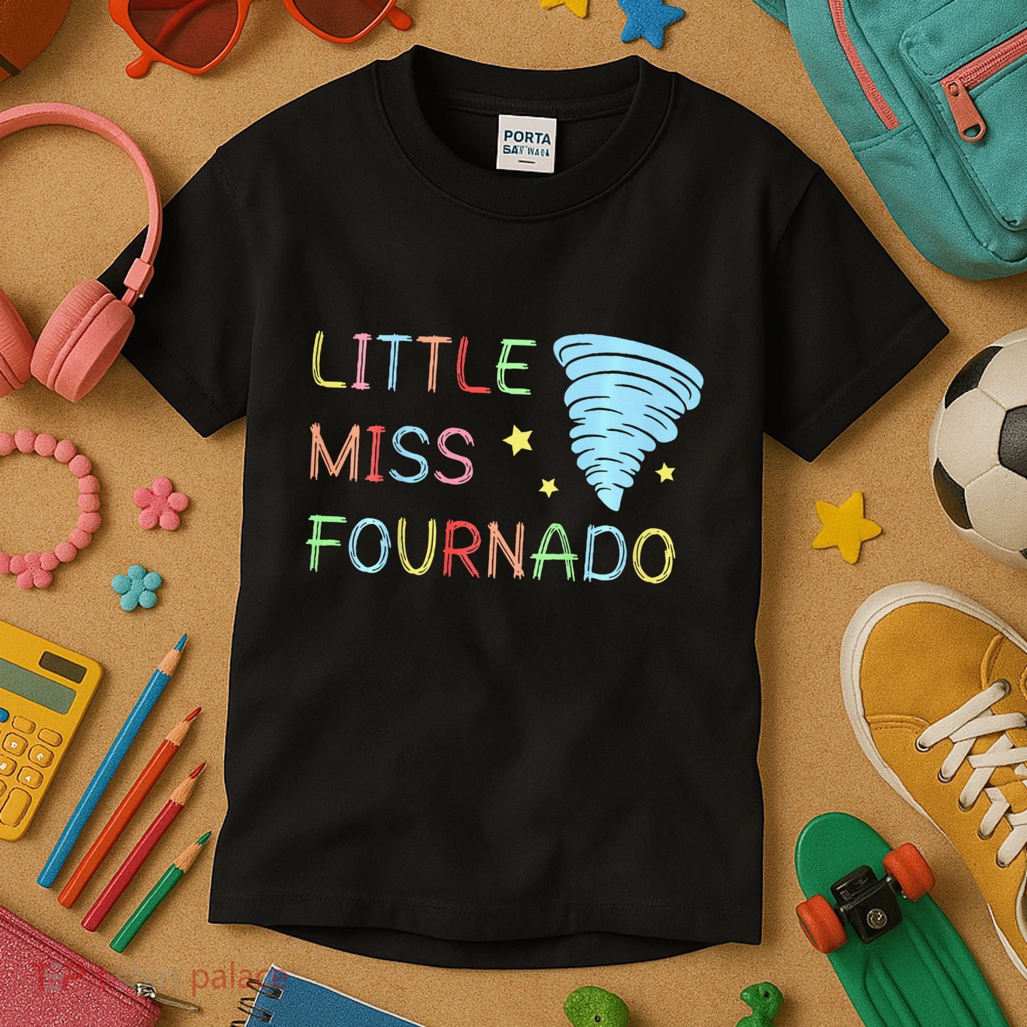 Little Miss Fournado 4th Birthday Kids T-Shirt