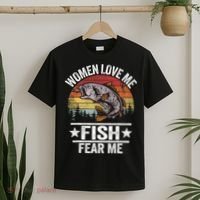 Love Me Fish Fear Me Fisher Vintage T-Shirt thumb 2