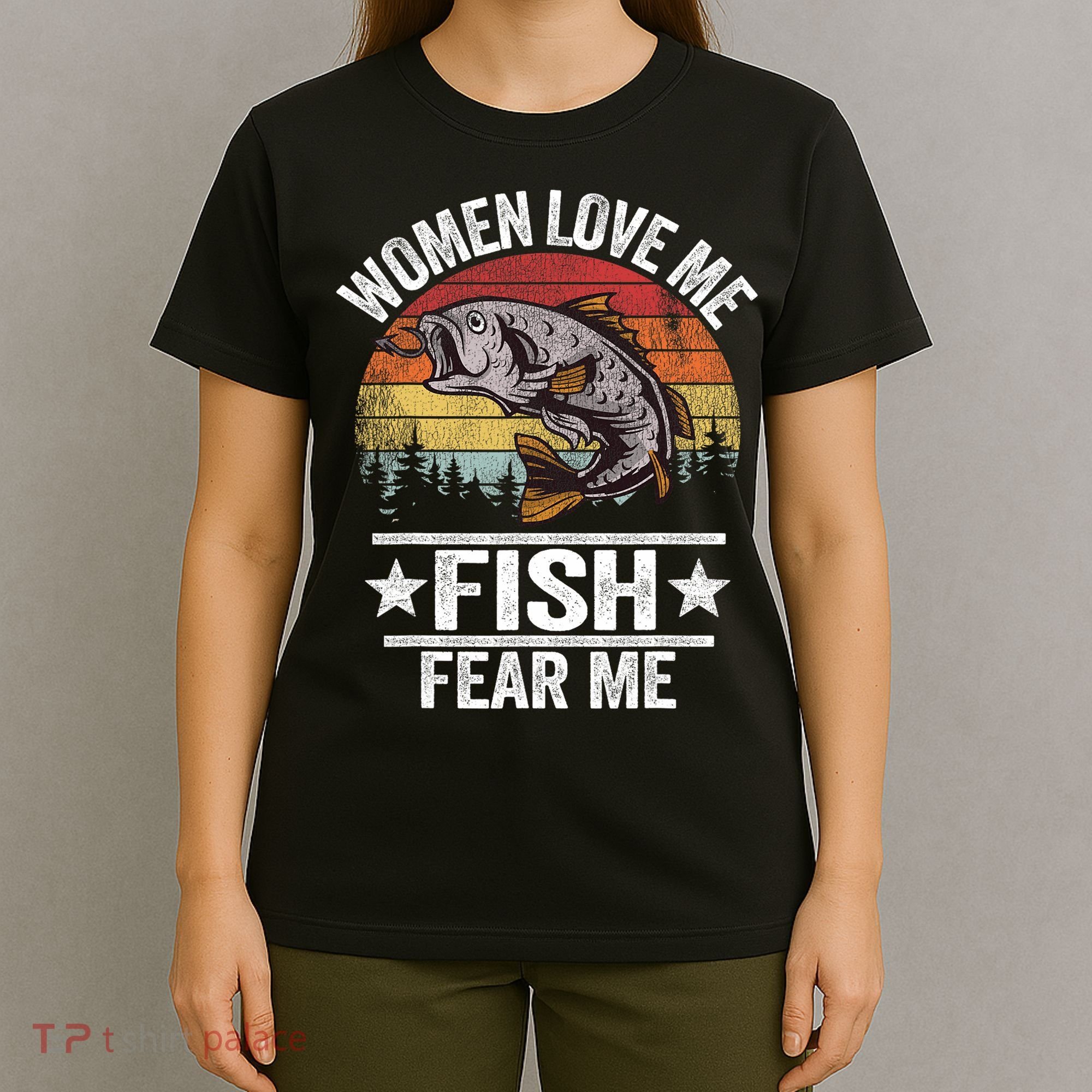 Love Me Fish Fear Me Fisher Vintage T-Shirt