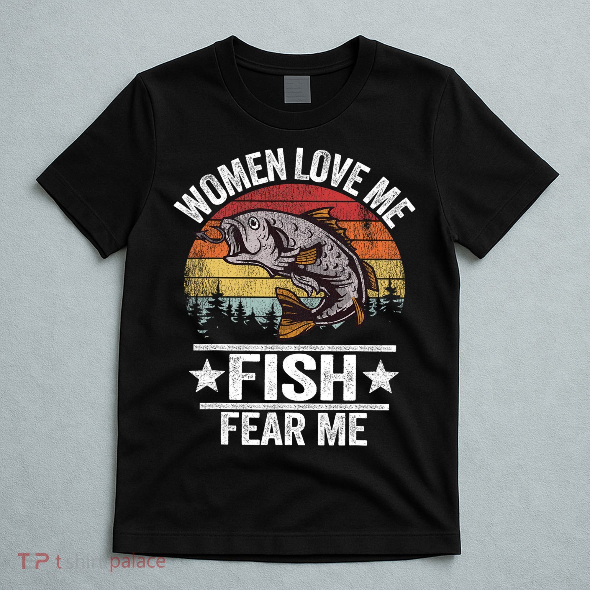 Love Me Fish Fear Me Fisher Vintage T-Shirt