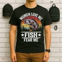 Love Me Fish Fear Me Fisher Vintage T-Shirt thumb 6