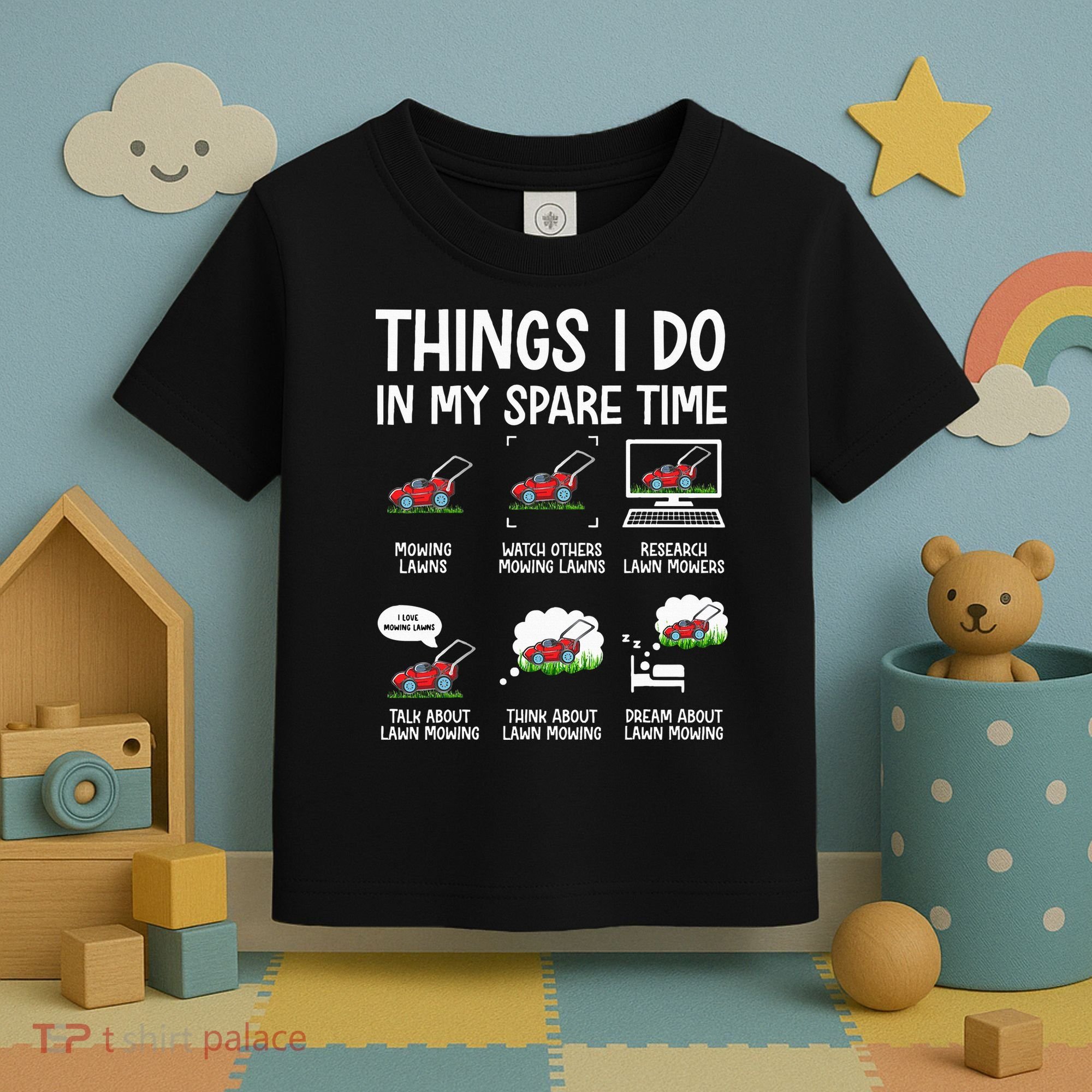 Lawn Mower Gifts For Landscapers Gardener Toddler T-Shirt