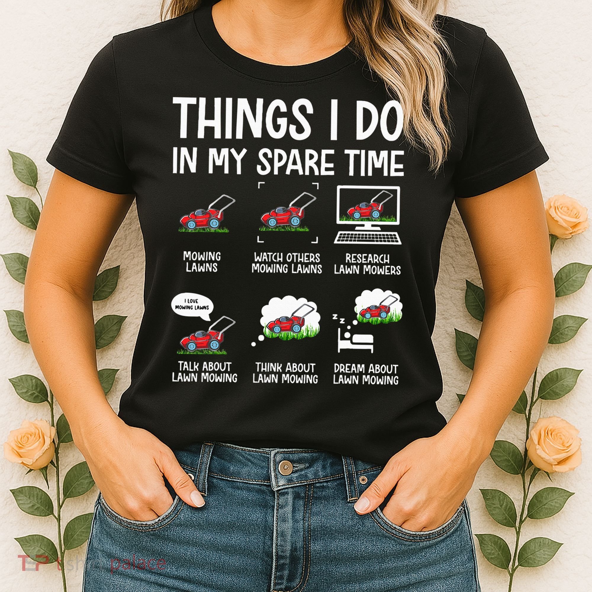 Lawn Mower Gifts For Landscapers Gardener Women's T-Shirt