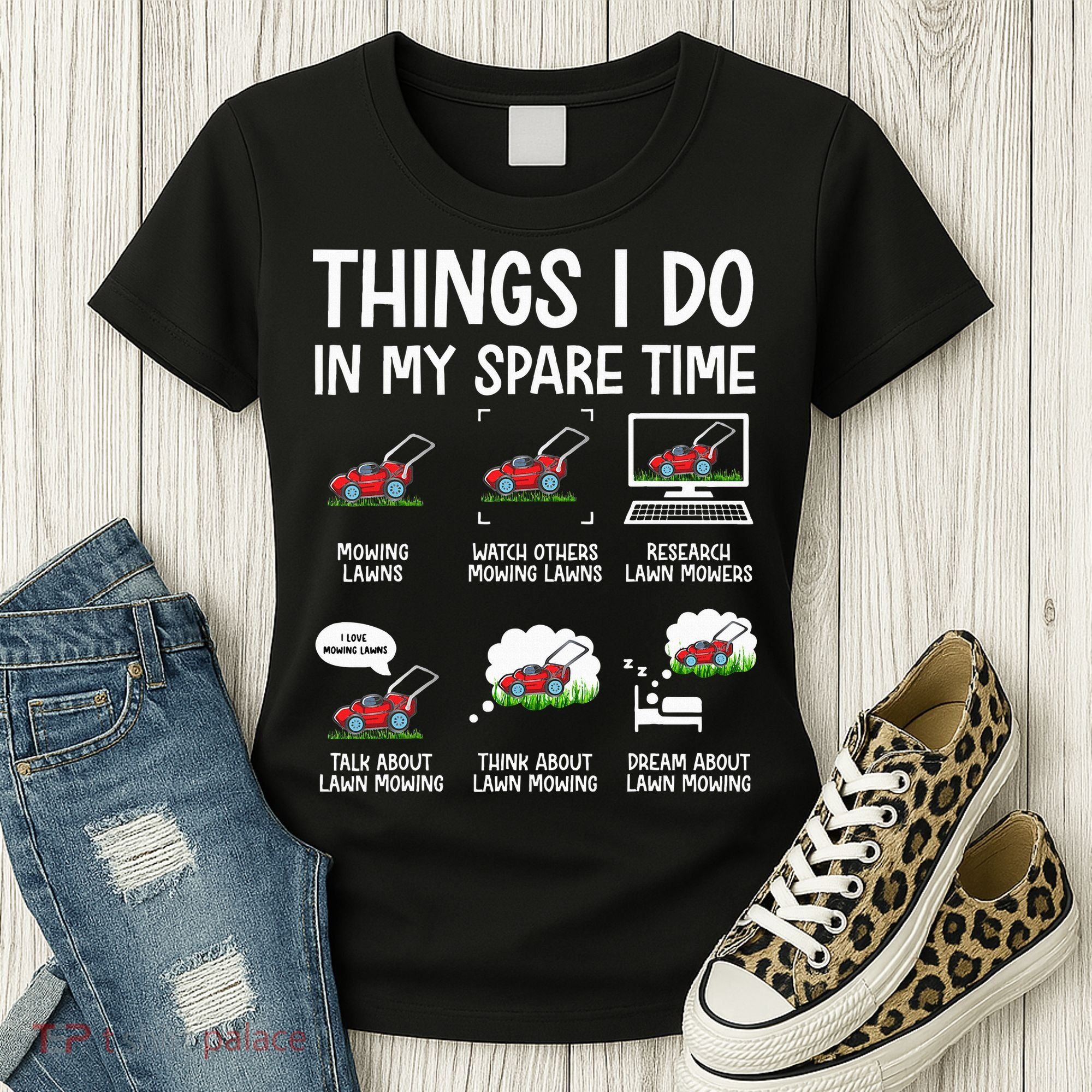 Lawn Mower Gifts For Landscapers Gardener Women's T-Shirt