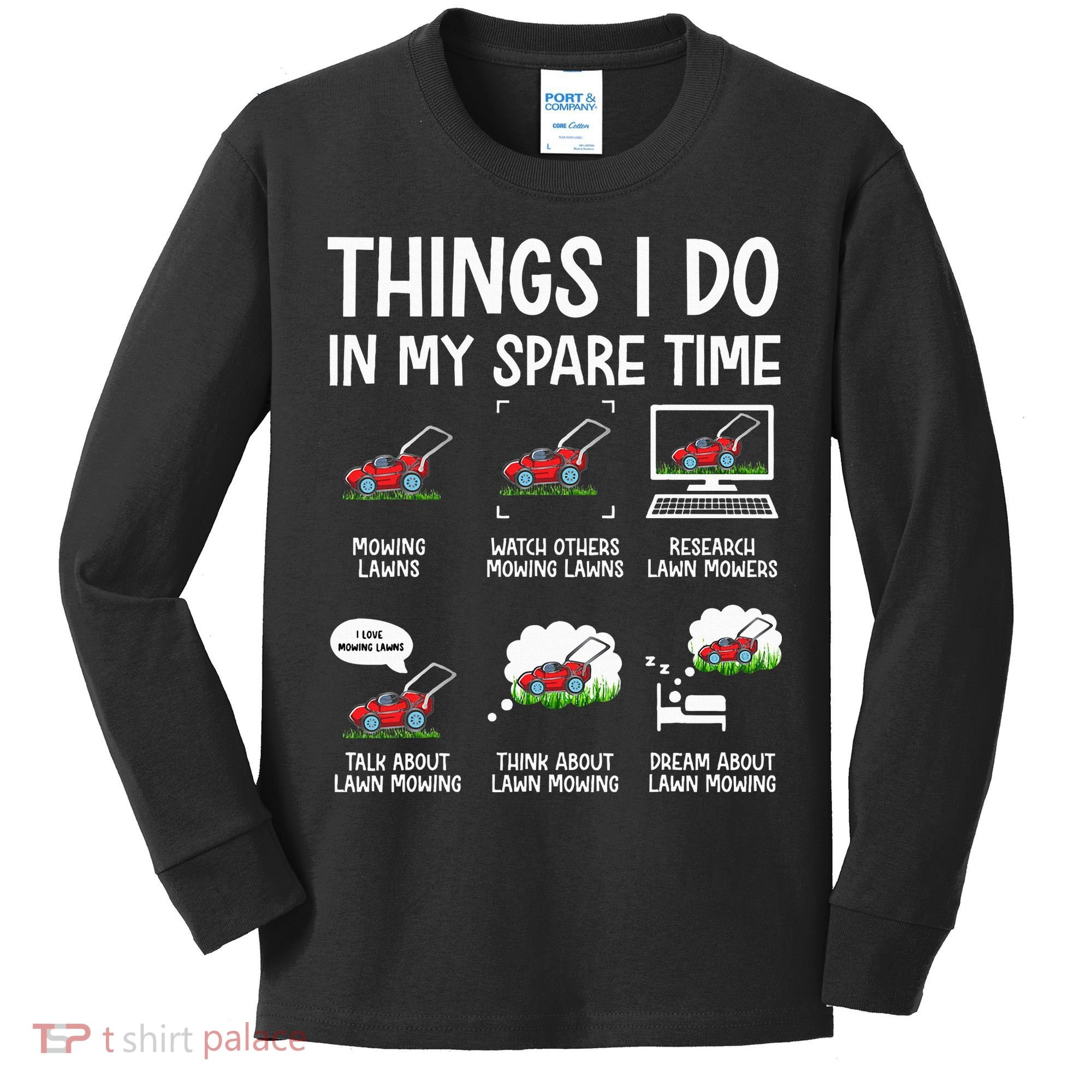 Lawn Mower Gifts For Landscapers Gardener Kids Long Sleeve Shirt