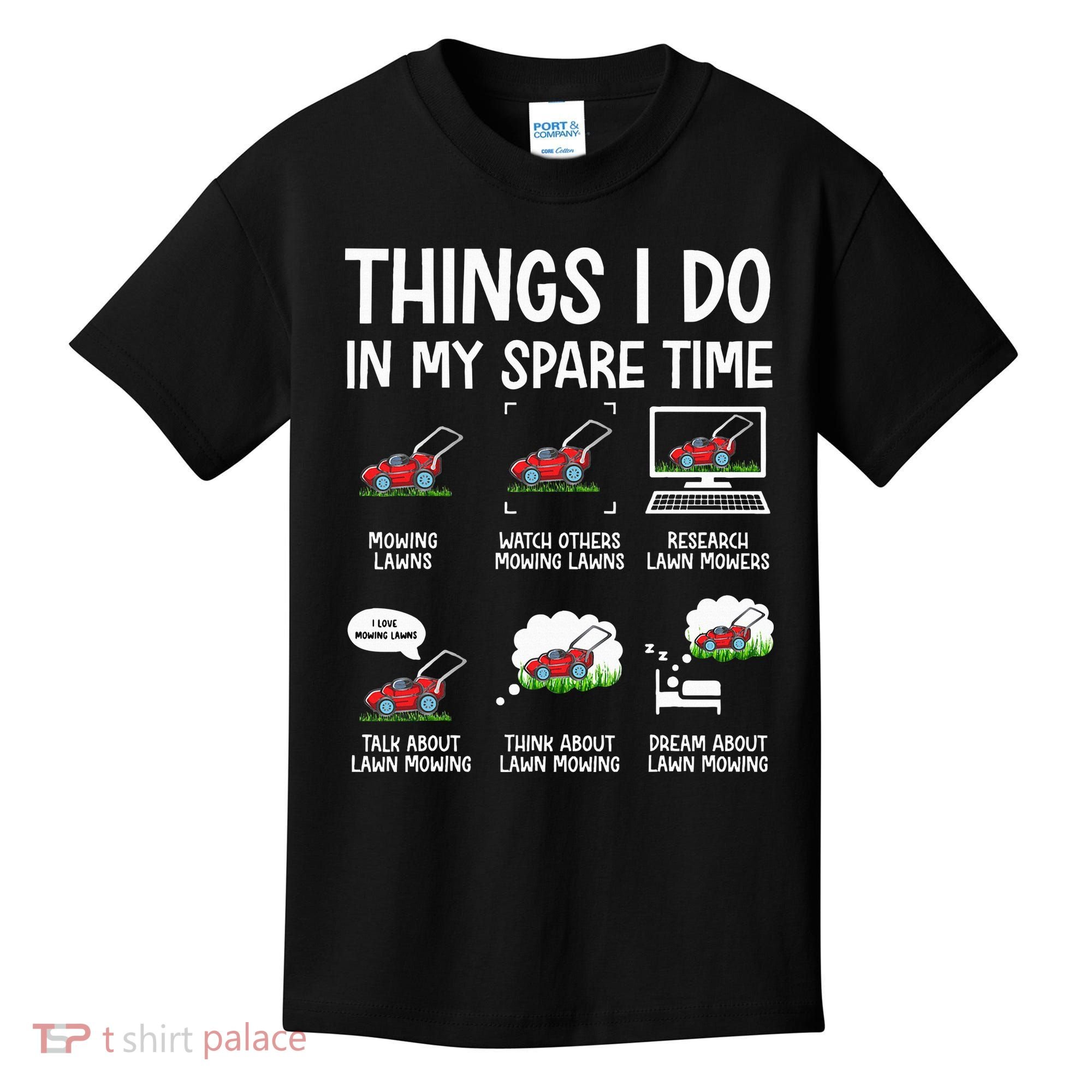 Lawn Mower Gifts For Landscapers Gardener Kids T-Shirt