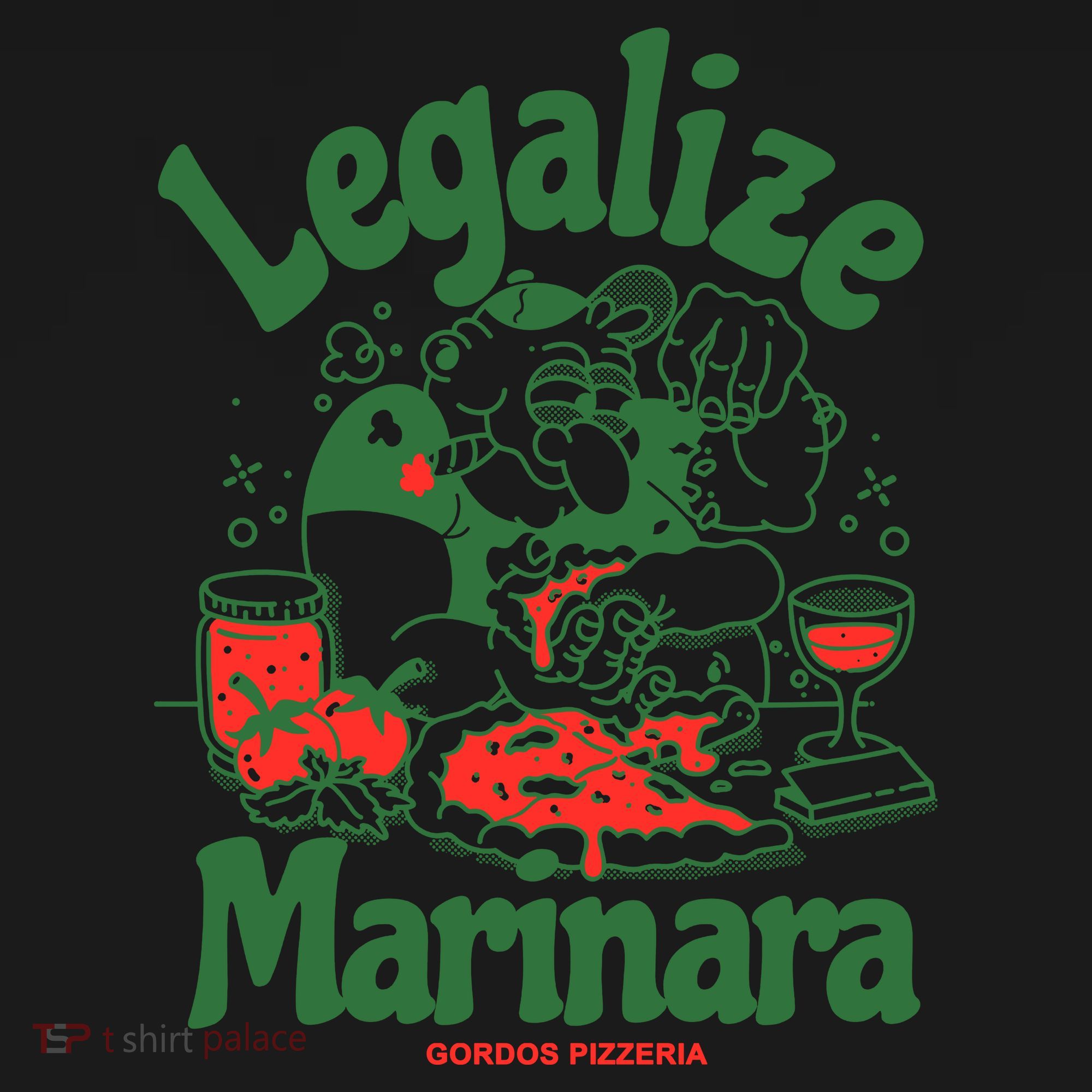 Legalize Marinara Gordos Pizzeria Coaster