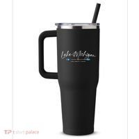 Lake Michigan Great Lakes Oars Graphic 40oz Vacuum Insulated Stainless Steel Travel Tumbler thumb 2