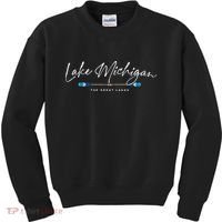 Lake Michigan Great Lakes Oars Graphic Kids Sweatshirt thumb 0