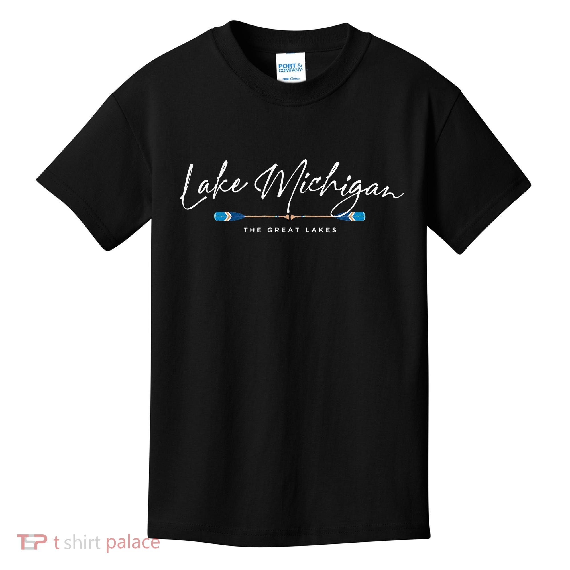 Lake Michigan Great Lakes Oars Graphic Kids T-Shirt