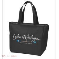 Lake Michigan Great Lakes Oars Graphic Tote Bag thumb 3