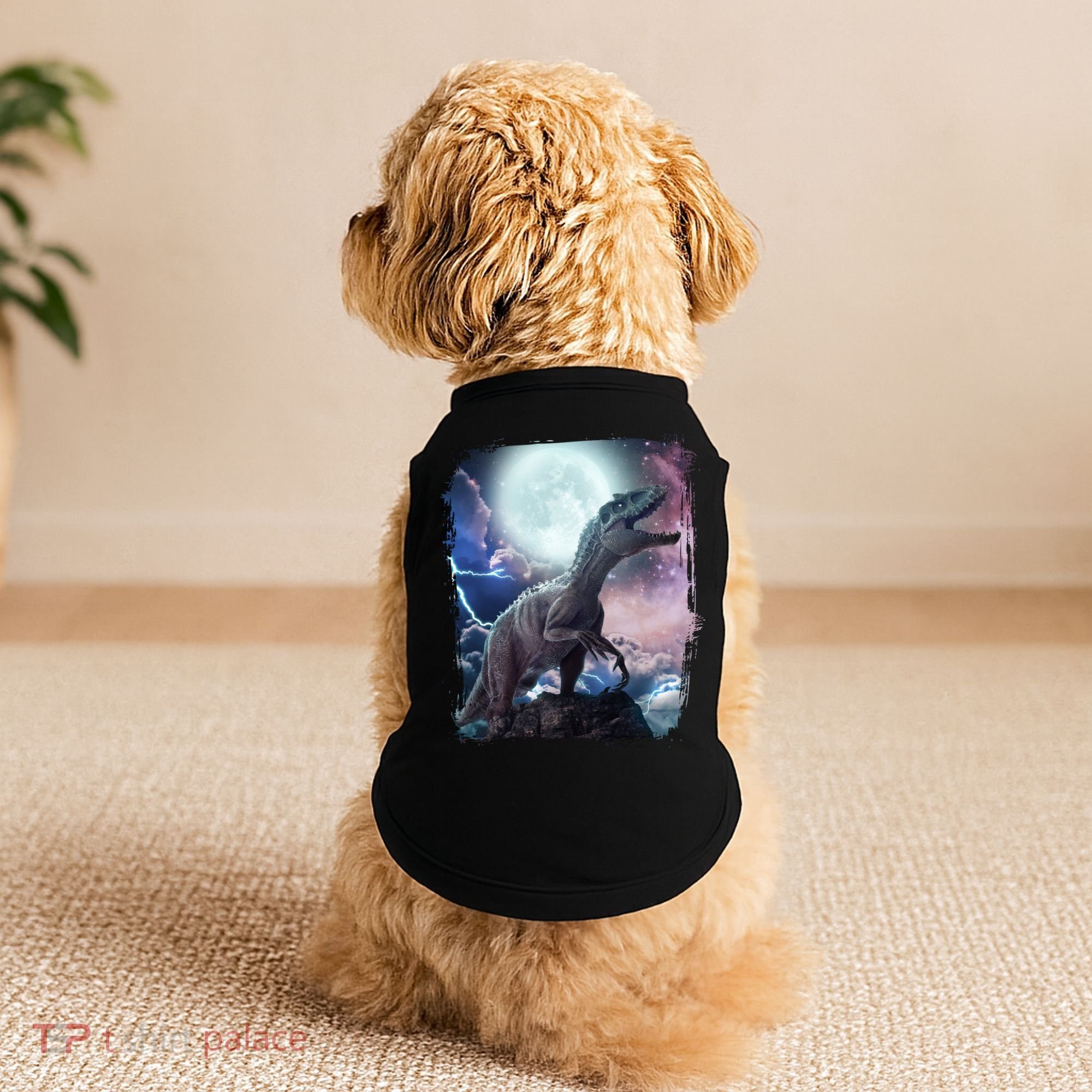Lightning Moon Galaxy Trex Dinosaur Doggie Tank