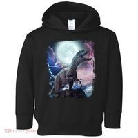 Lightning Moon Galaxy Trex Dinosaur Toddler Hoodie thumb 0