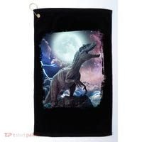 Lightning Moon Galaxy Trex Dinosaur Golf Towel thumb 0