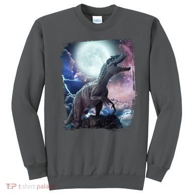 Lightning Moon Galaxy Trex Dinosaur Sweatshirt