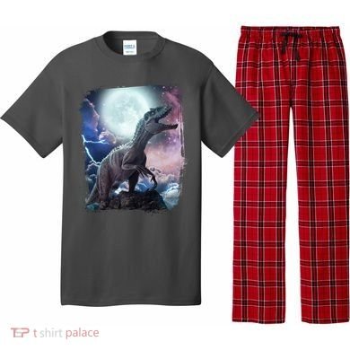 Lightning Moon Galaxy Trex Dinosaur Pajama Set