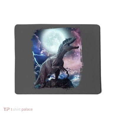 Lightning Moon Galaxy Trex Dinosaur Mousepad