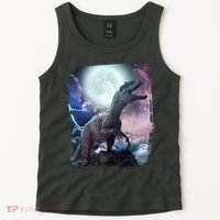 Lightning Moon Galaxy Trex Dinosaur Tank Top thumb 2