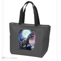 Lightning Moon Galaxy Trex Dinosaur Tote Bag thumb 3