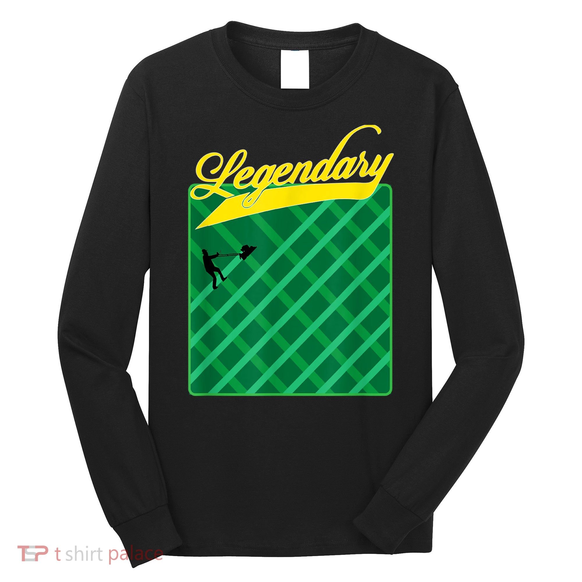 Lawn Mowing Grass Stripes Dad Shirt Funny Mow The Grass Long Sleeve Shirt
