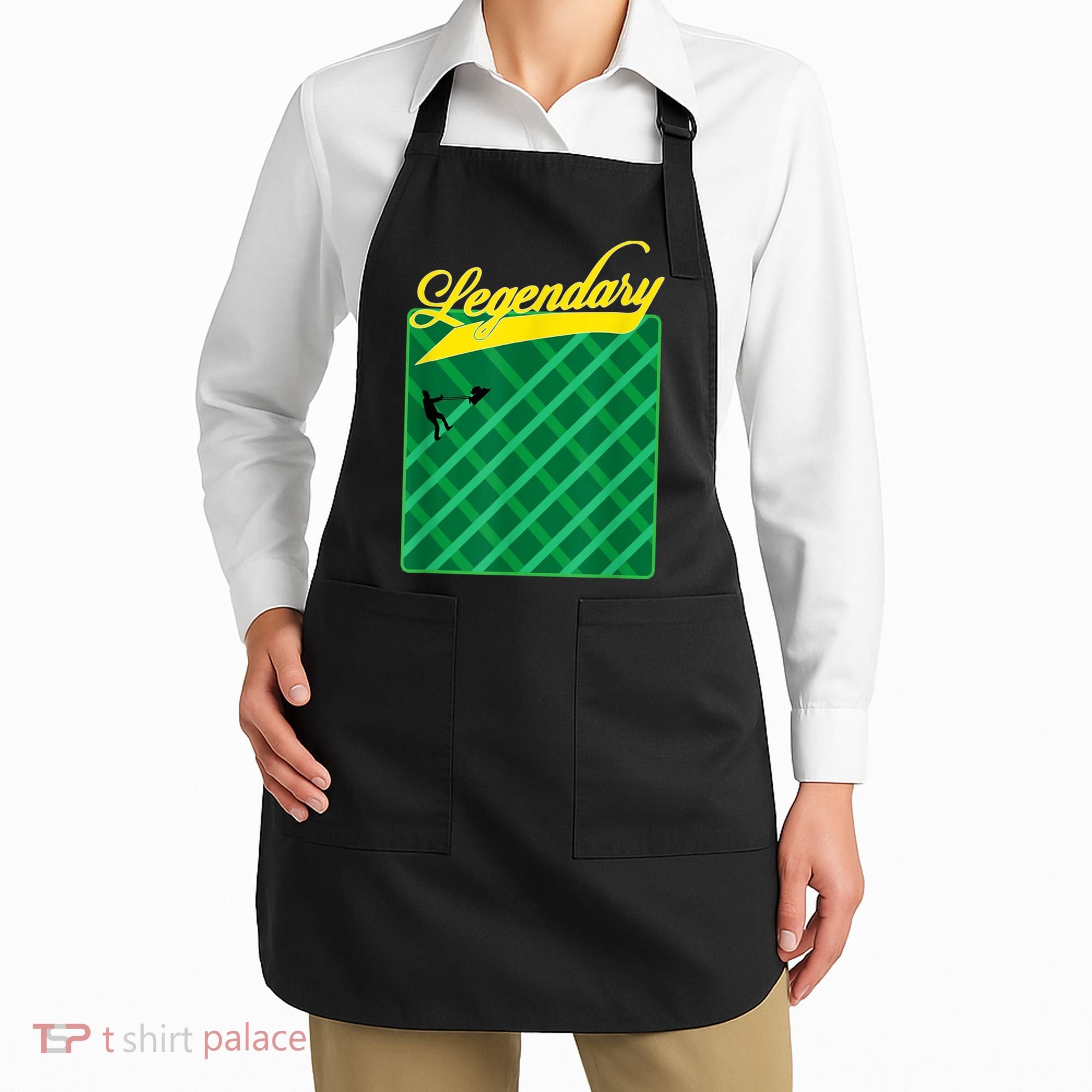 Lawn Mowing Grass Stripes Dad Shirt Funny Mow The Grass Apron