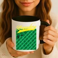 Lawn Mowing Grass Stripes Dad Shirt Funny Mow The Grass Coffee Mug thumb 3