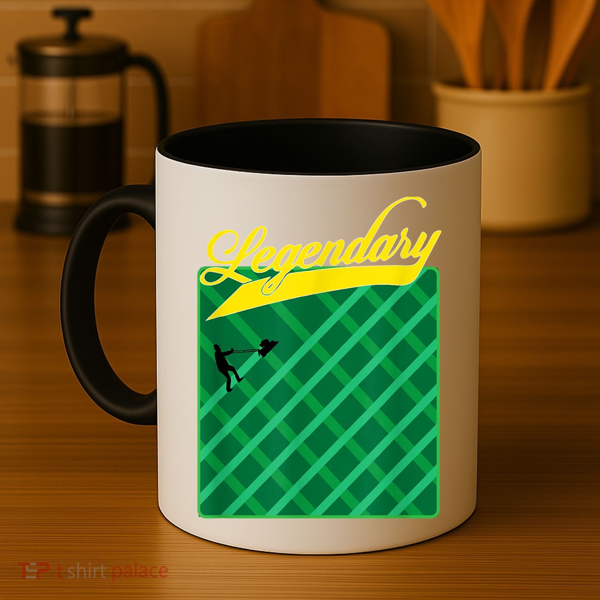 Lawn Mowing Grass Stripes Dad Shirt Funny Mow The Grass Coffee Mug