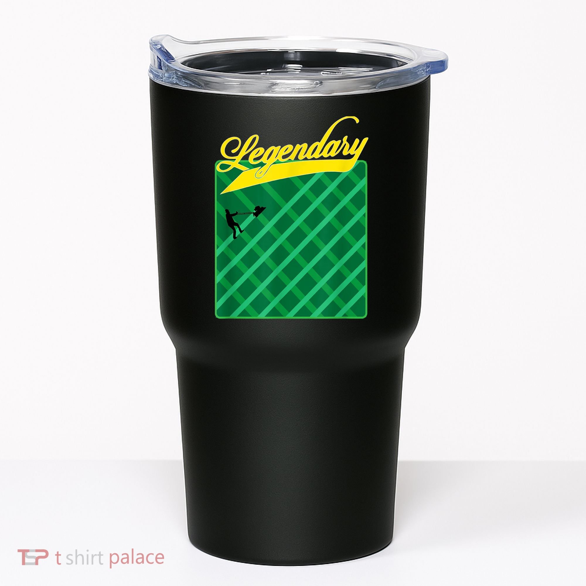 Lawn Mowing Grass Stripes Dad Shirt Funny Mow The Grass Tumbler