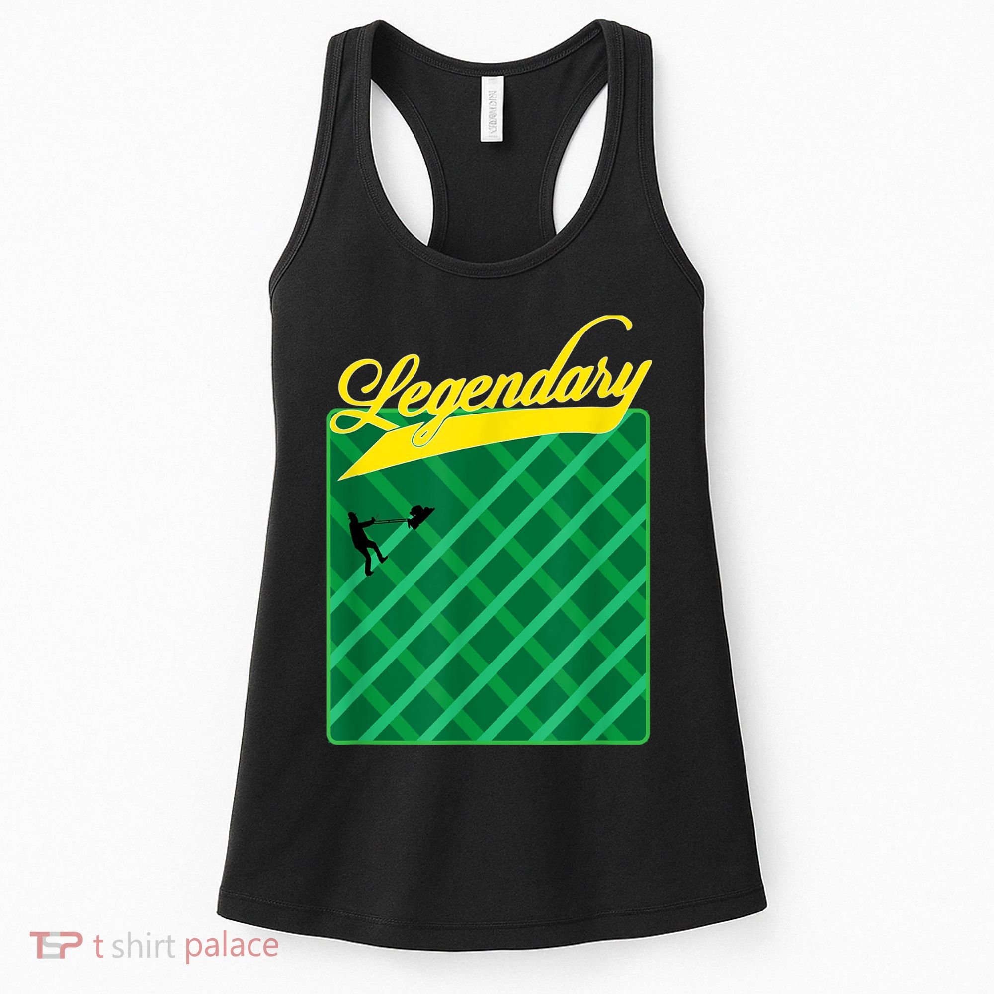 Lawn Mowing Grass Stripes Dad Shirt Funny Mow The Grass Women's Tank Top