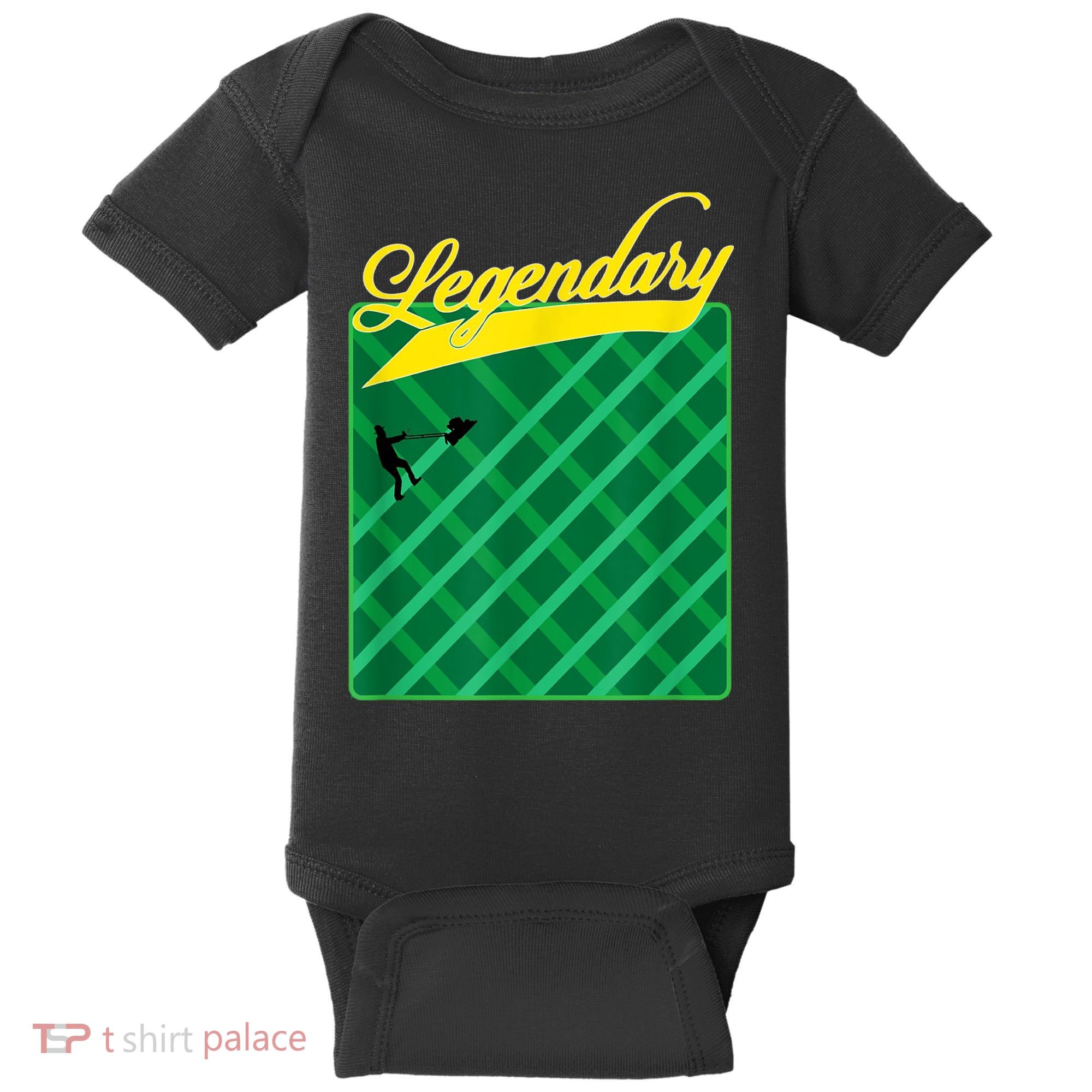 Lawn Mowing Grass Stripes Dad Shirt Funny Mow The Grass Baby Bodysuit