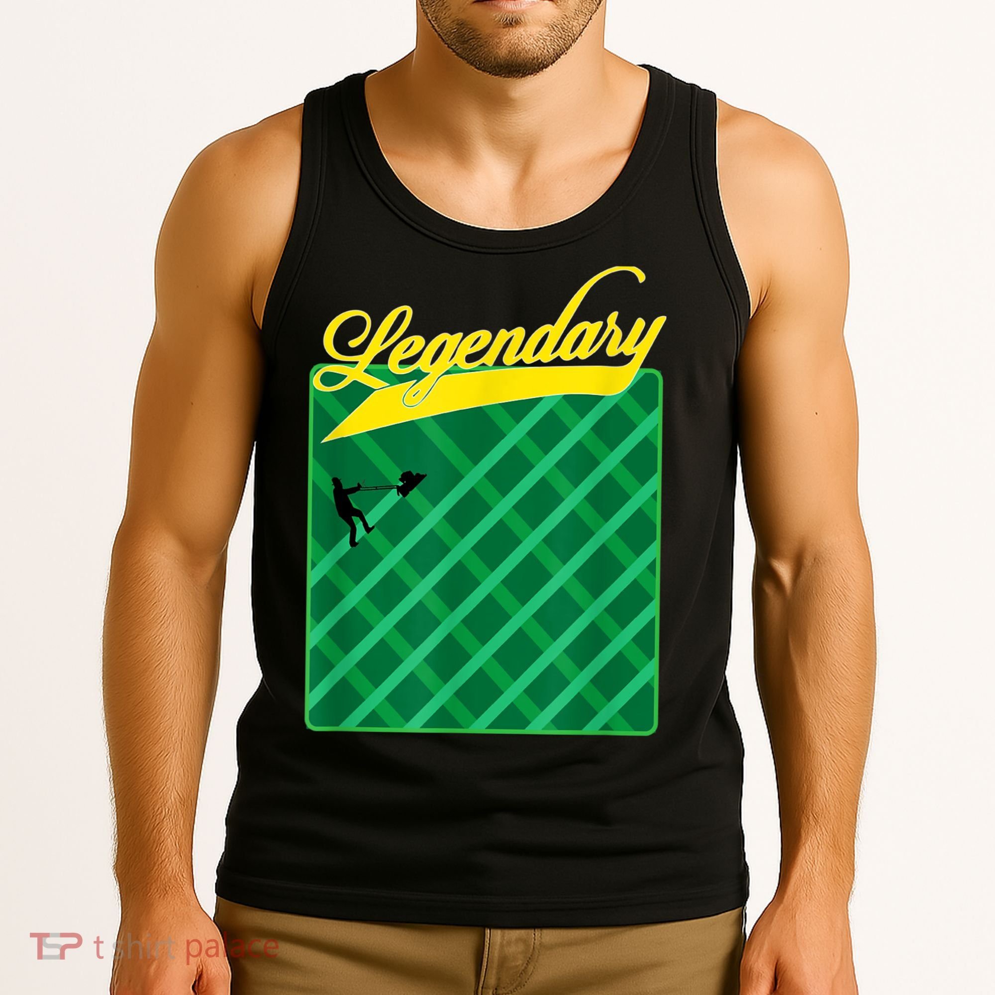 Lawn Mowing Grass Stripes Dad Shirt Funny Mow The Grass Tank Top