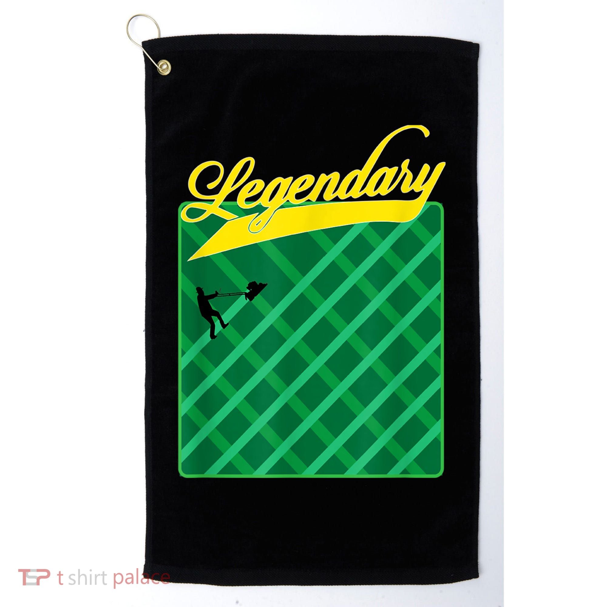 Lawn Mowing Grass Stripes Dad Shirt Funny Mow The Grass Golf Towel