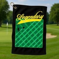 Lawn Mowing Grass Stripes Dad Shirt Funny Mow The Grass Golf Towel thumb 1