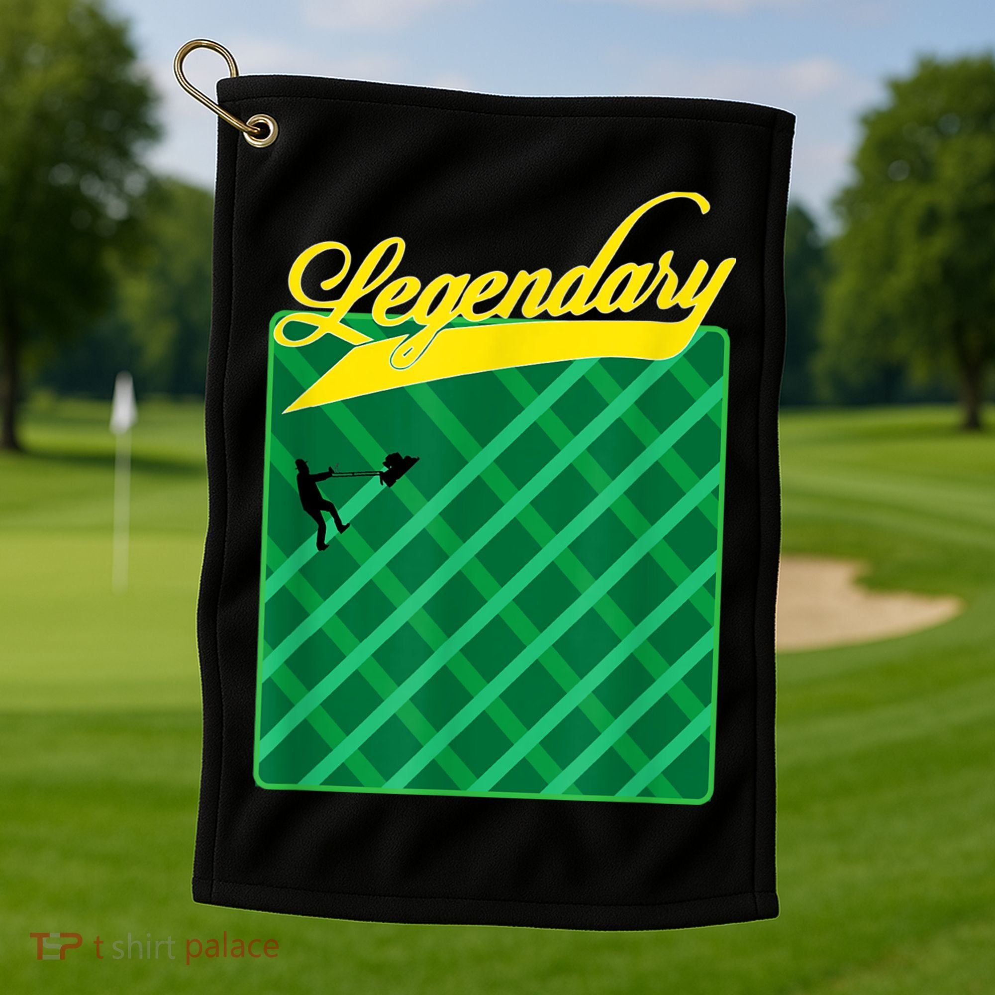 Lawn Mowing Grass Stripes Dad Shirt Funny Mow The Grass Golf Towel