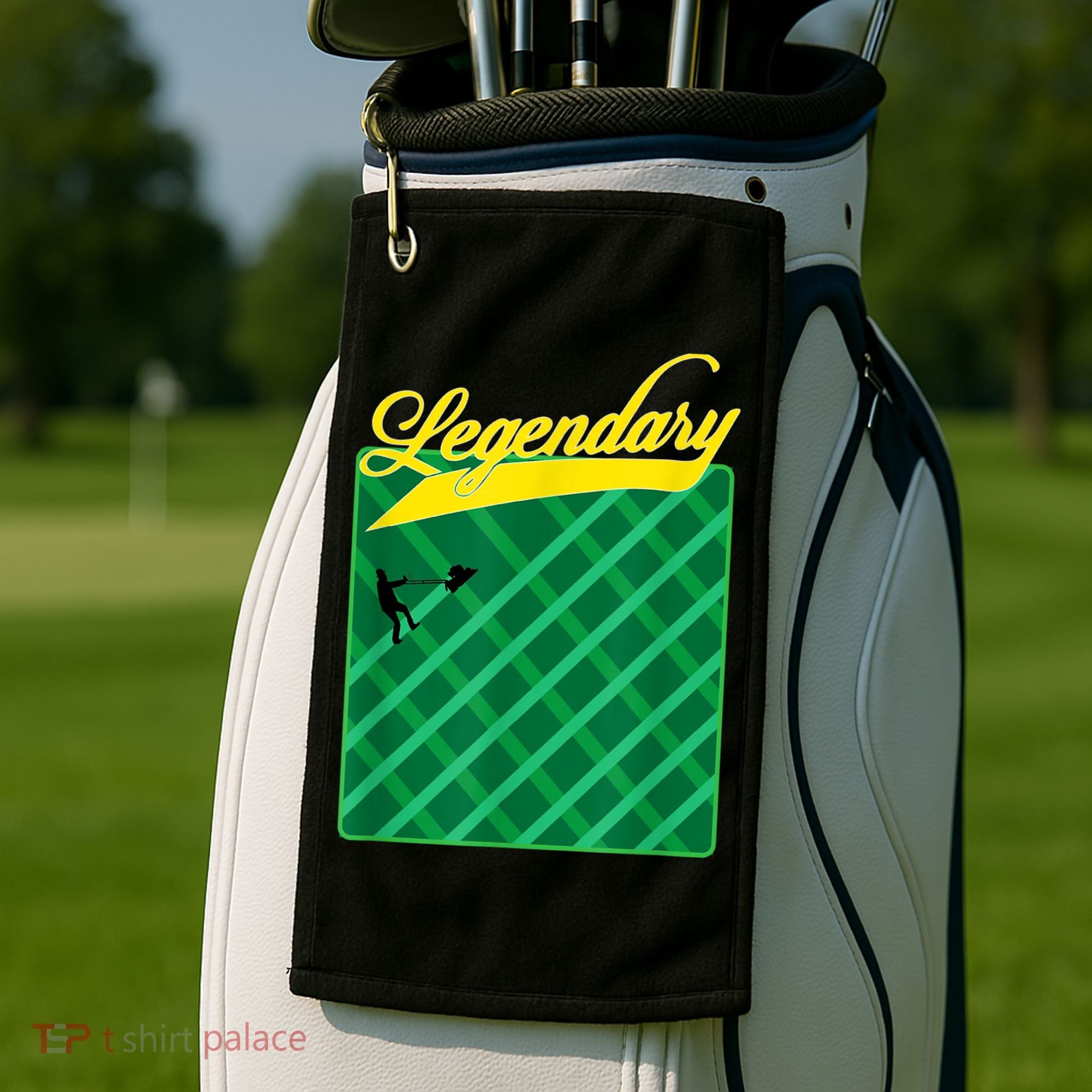 Lawn Mowing Grass Stripes Dad Shirt Funny Mow The Grass Golf Towel