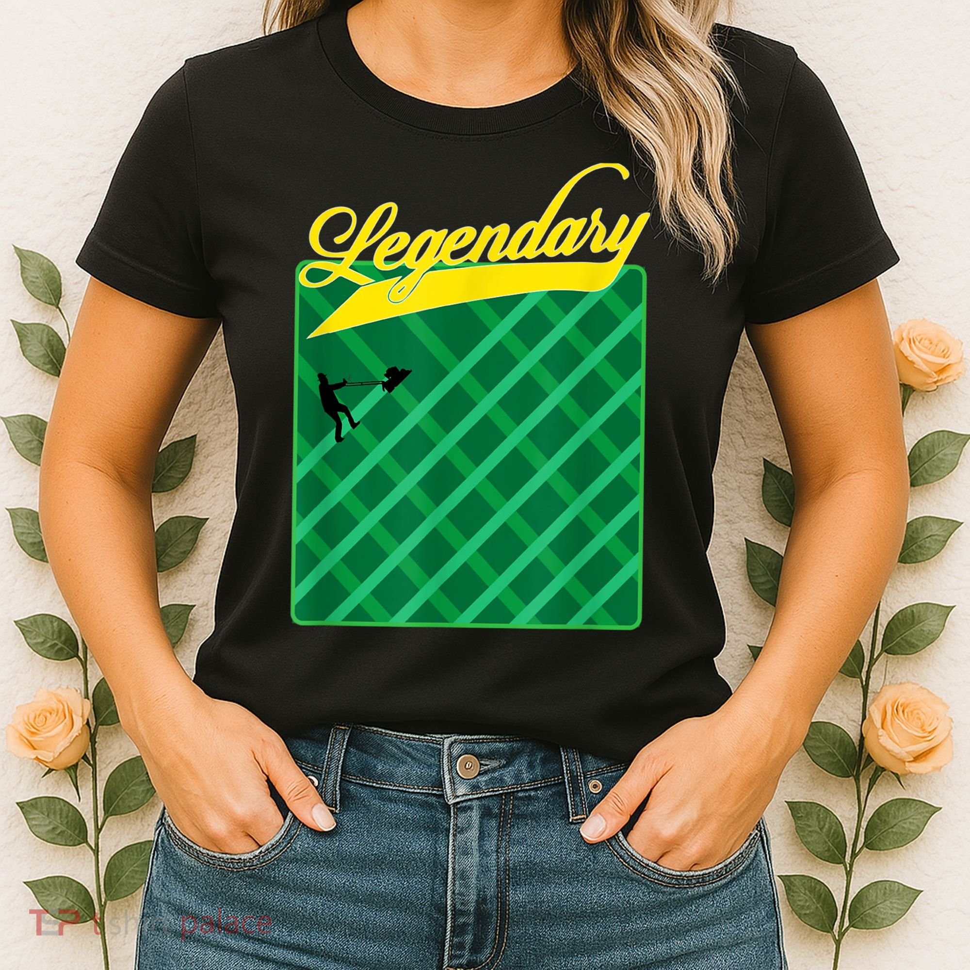 Lawn Mowing Grass Stripes Dad Shirt Funny Mow The Grass Women's T-Shirt