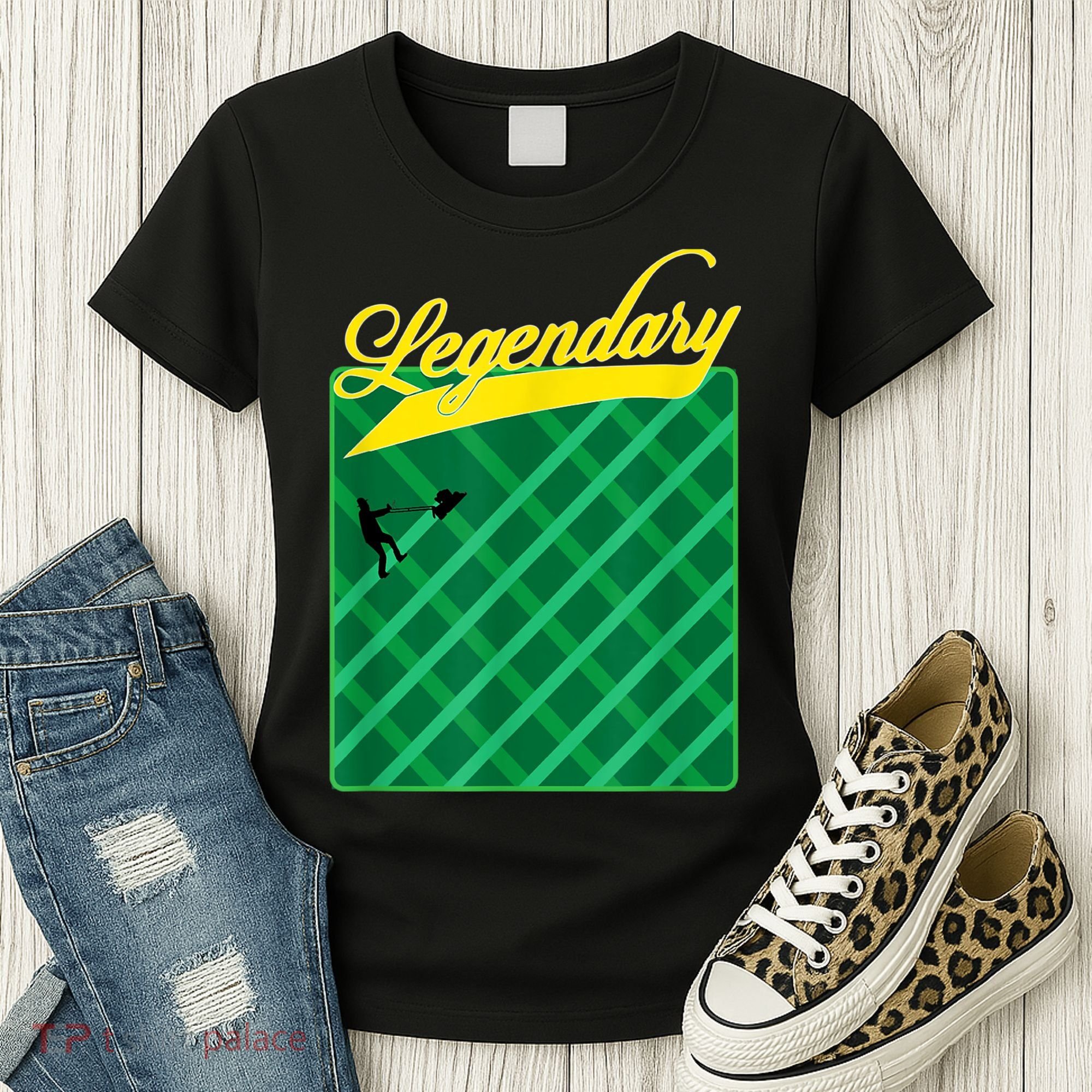 Lawn Mowing Grass Stripes Dad Shirt Funny Mow The Grass Women's T-Shirt