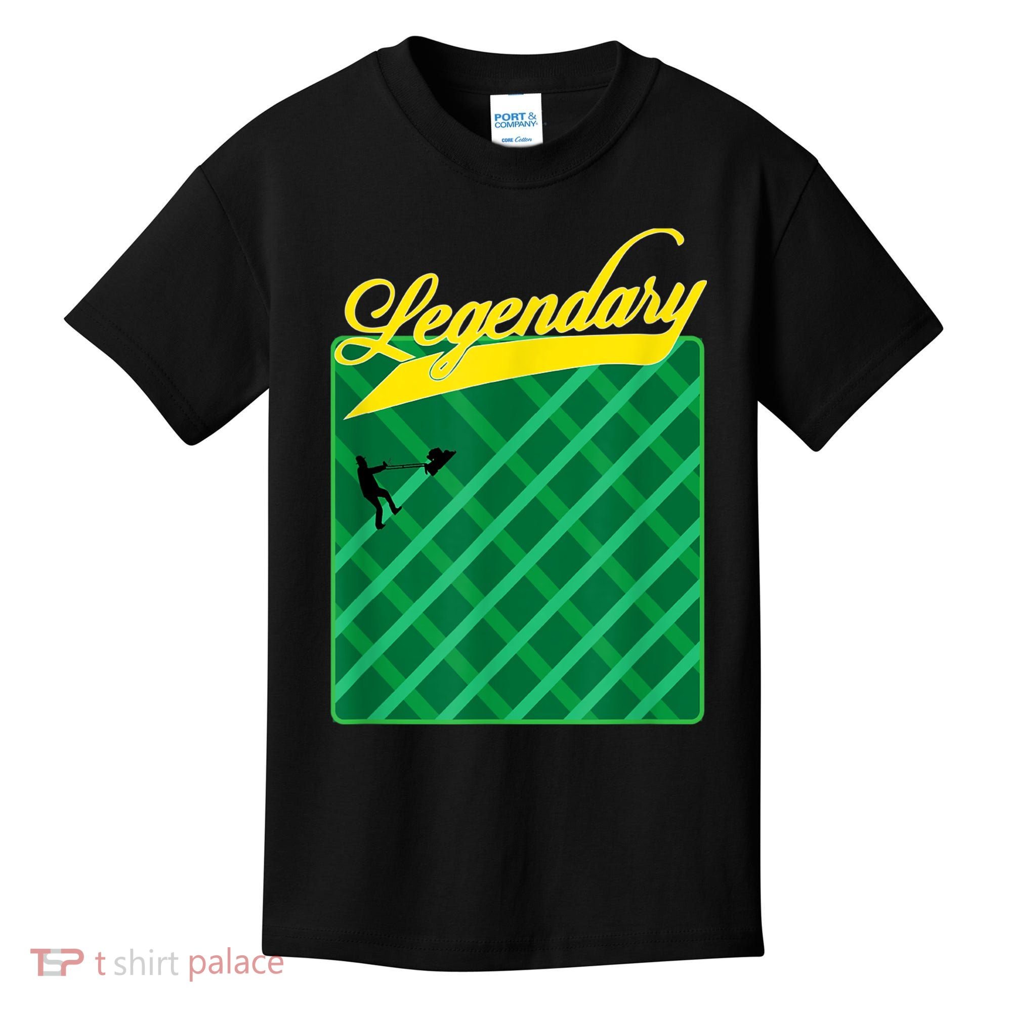 Lawn Mowing Grass Stripes Dad Shirt Funny Mow The Grass Kids T-Shirt