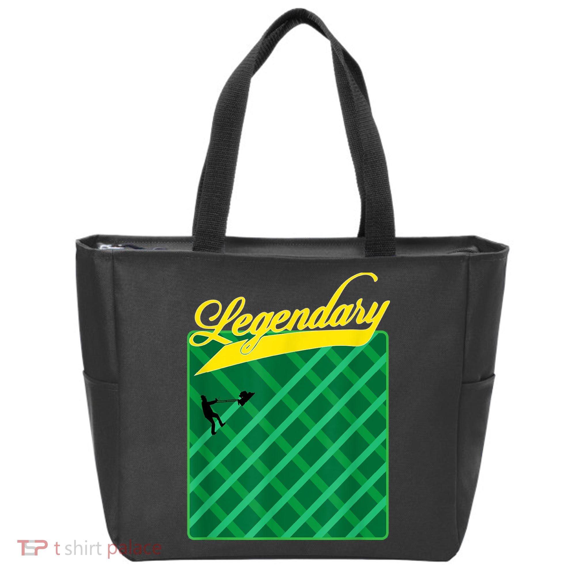 Lawn Mowing Grass Stripes Dad Shirt Funny Mow The Grass Tote Bag