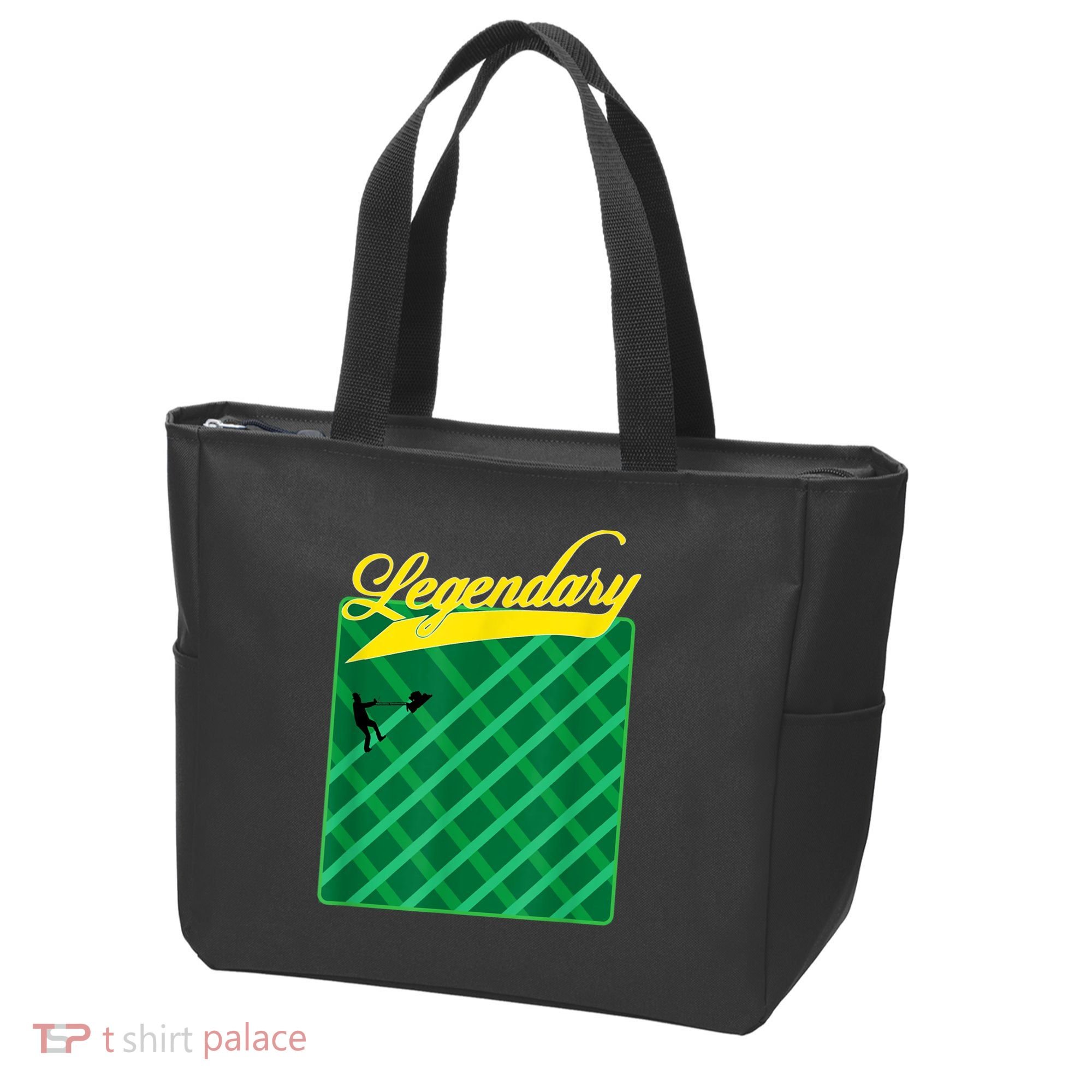 Lawn Mowing Grass Stripes Dad Shirt Funny Mow The Grass Tote Bag