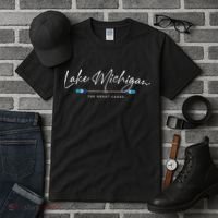 Lake Michigan Great Lakes Oars Graphic Tall T-Shirt thumb 3