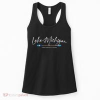 Lake Michigan Great Lakes Oars Graphic Women's Tank Top thumb 0