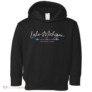 Lake Michigan Great Lakes Oars Graphic Toddler Hoodie