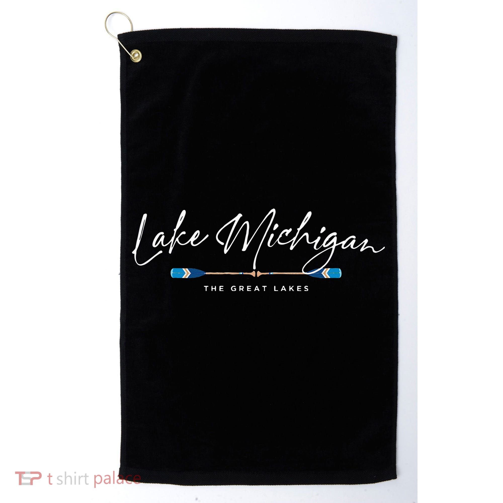 Lake Michigan Great Lakes Oars Graphic Golf Towel