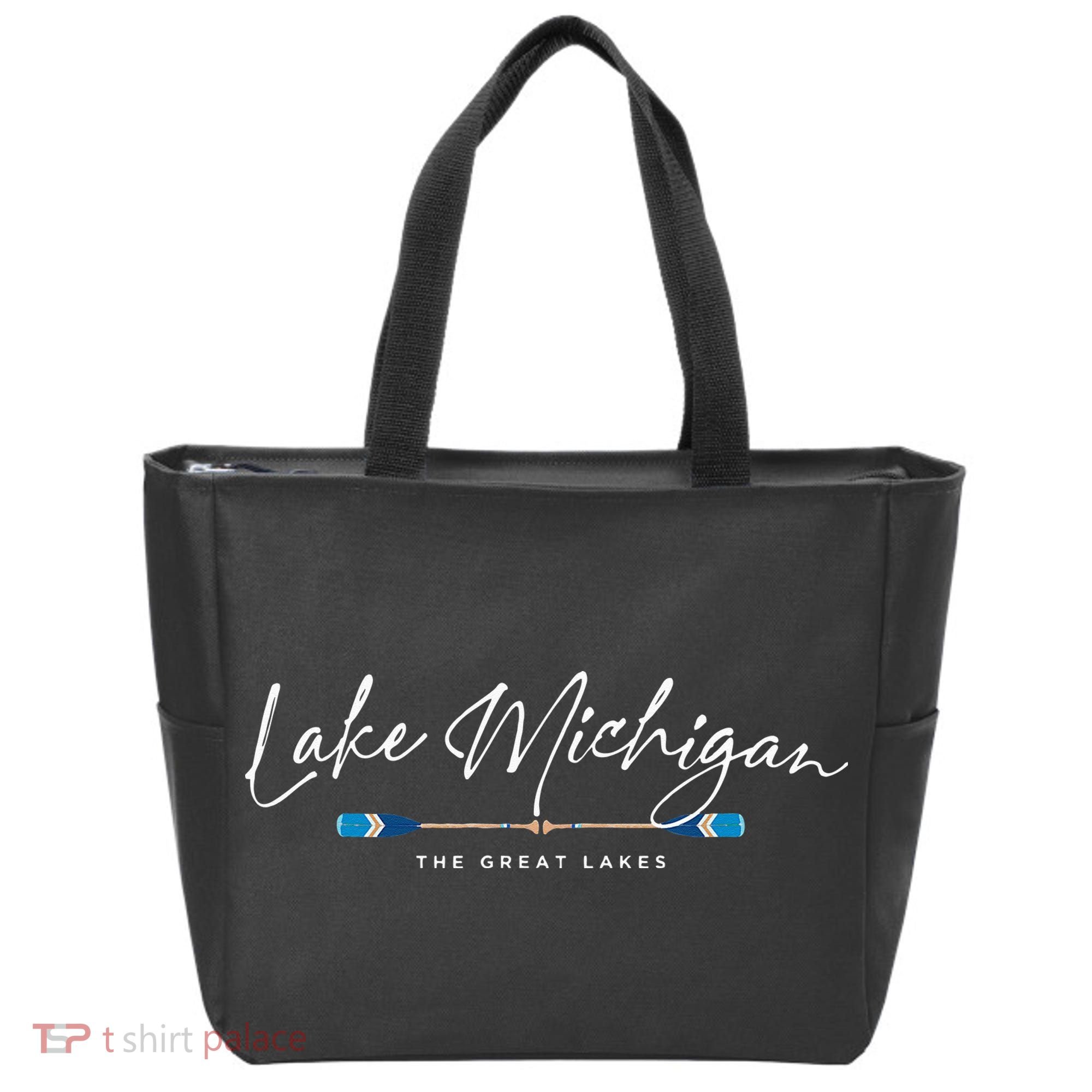 Lake Michigan Great Lakes Oars Graphic Tote Bag
