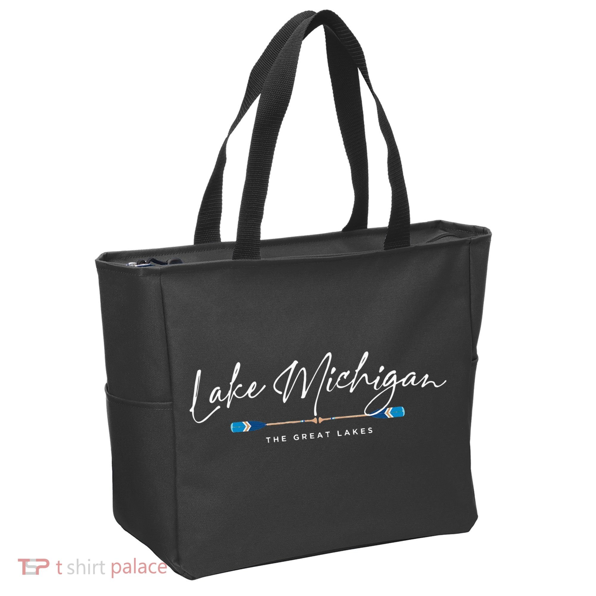 Lake Michigan Great Lakes Oars Graphic Tote Bag